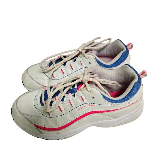 Easy Spirit Romy Walking/Running White Pink Leather Sneaker Size 7.5 - Picture 3 of 8
